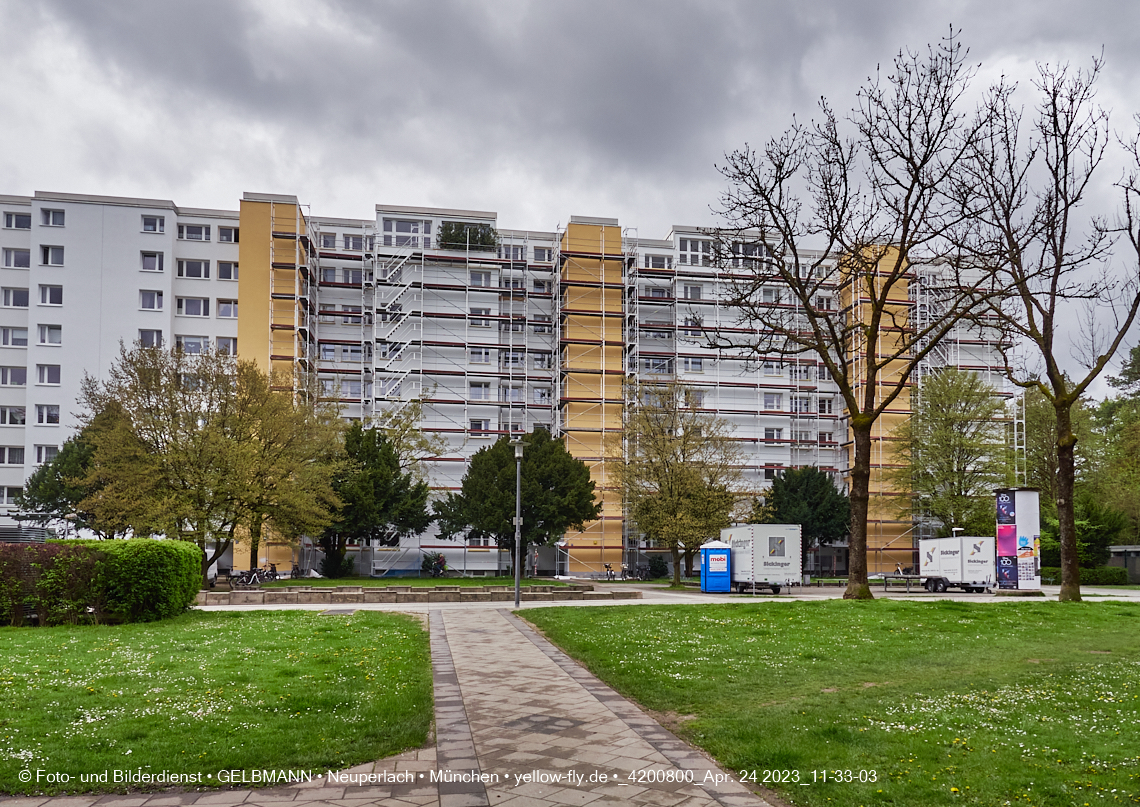 24.04.2023 - Baustelle der Großsanierung Kurt-Eisner-Straße in Neuperlach